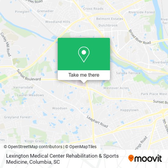 Mapa de Lexington Medical Center Rehabilitation & Sports Medicine