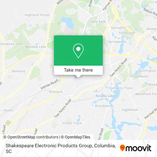 Mapa de Shakespeare Electronic Products Group