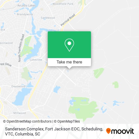 Mapa de Sanderson Complex, Fort Jackson EOC, Scheduling,  VTC