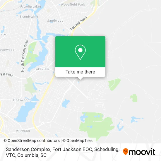 Sanderson Complex, Fort Jackson EOC, Scheduling,  VTC map