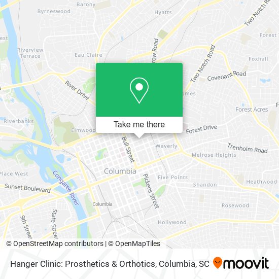 Hanger Clinic: Prosthetics & Orthotics map