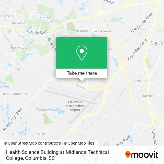 Health Science Building at Midlands Technical College map