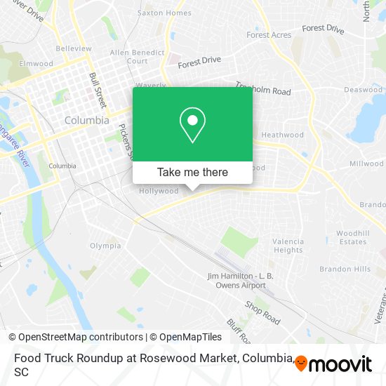 Food Truck Roundup at Rosewood Market map