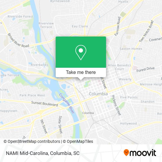 NAMI Mid-Carolina map