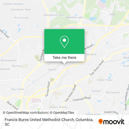 Mapa de Francis Burns United Methodist Church