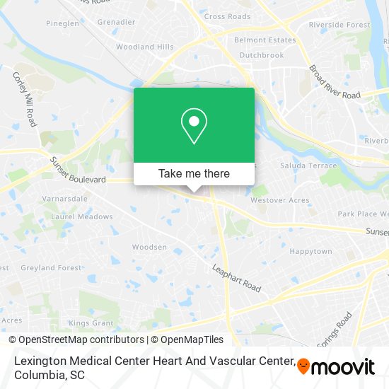 Mapa de Lexington Medical Center Heart And Vascular Center