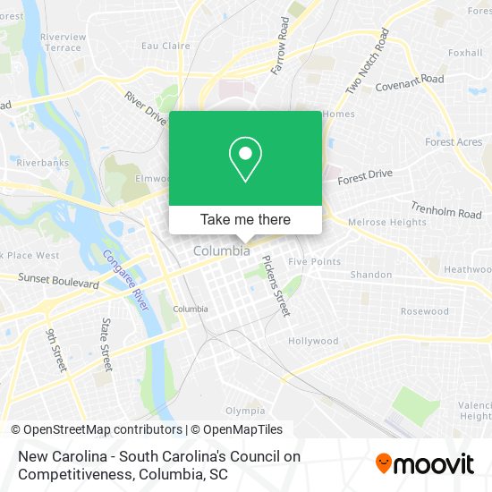 New Carolina - South Carolina's Council on Competitiveness map