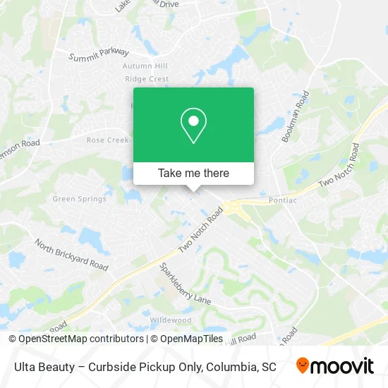 Mapa de Ulta Beauty – Curbside Pickup Only