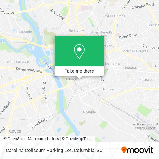 Mapa de Carolina Coliseum Parking Lot