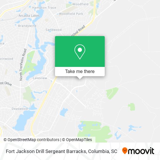 Mapa de Fort Jackson Drill Sergeant Barracks