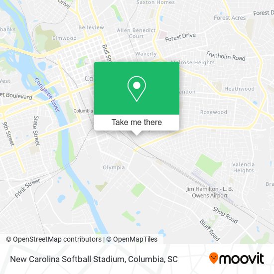 Mapa de New Carolina Softball Stadium