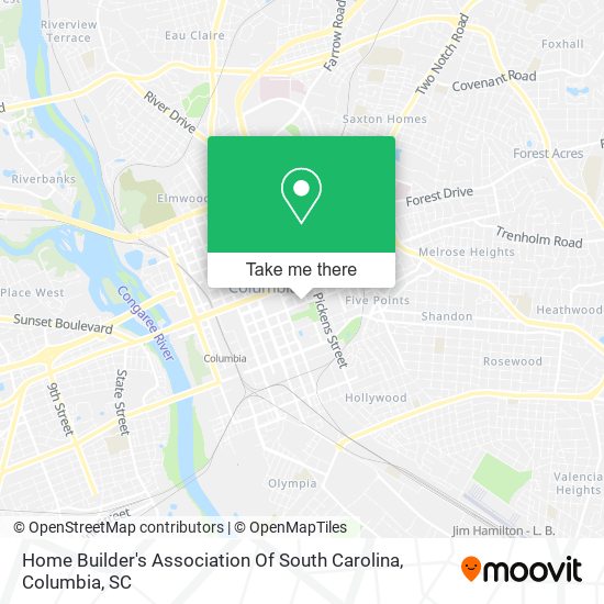 Home Builder's Association Of South Carolina map