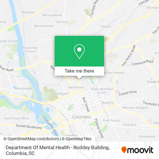 Mapa de Department Of Mental Health - Roddey Building