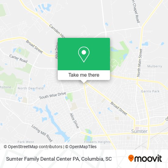 Sumter Family Dental Center PA map