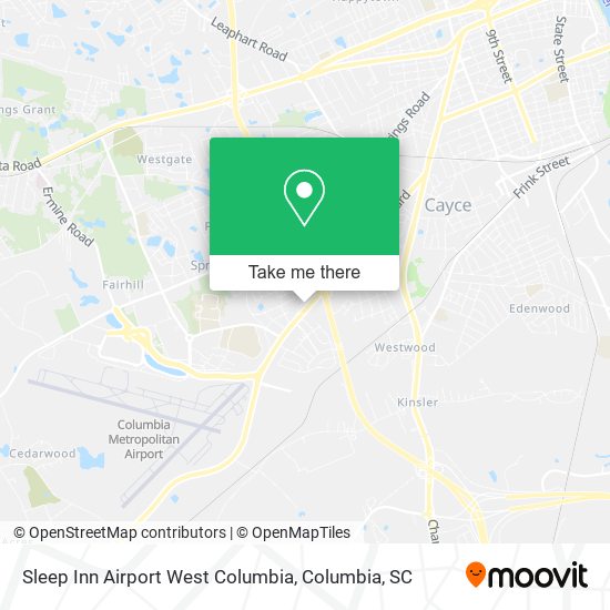 Sleep Inn Airport West Columbia map