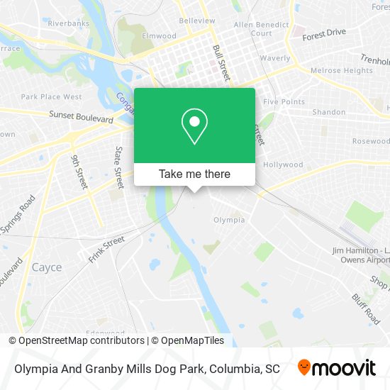 Olympia And Granby Mills Dog Park map