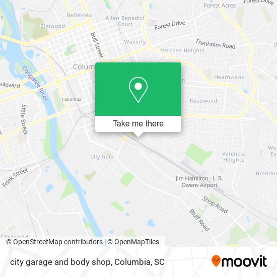 city garage and body shop map