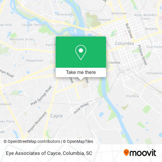 Eye Associates of Cayce map