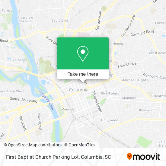 First Baptist Church Parking Lot map