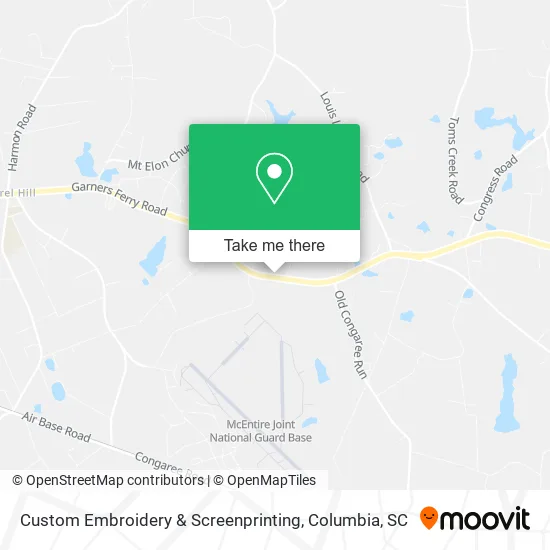 Custom Embroidery & Screenprinting map