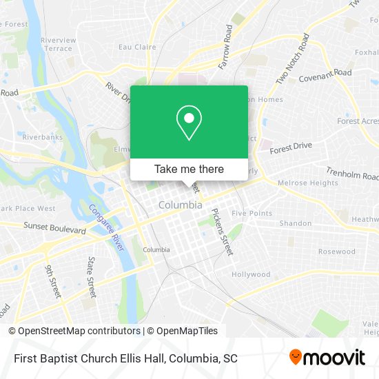 First Baptist Church Ellis Hall map