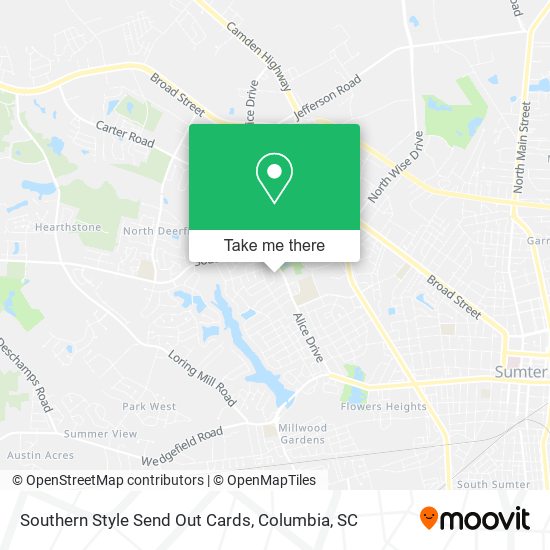 Mapa de Southern Style Send Out Cards