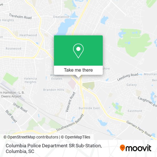 Mapa de Columbia Police Department SR Sub-Station