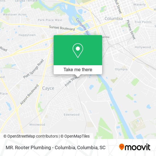 MR. Rooter Plumbing - Columbia map