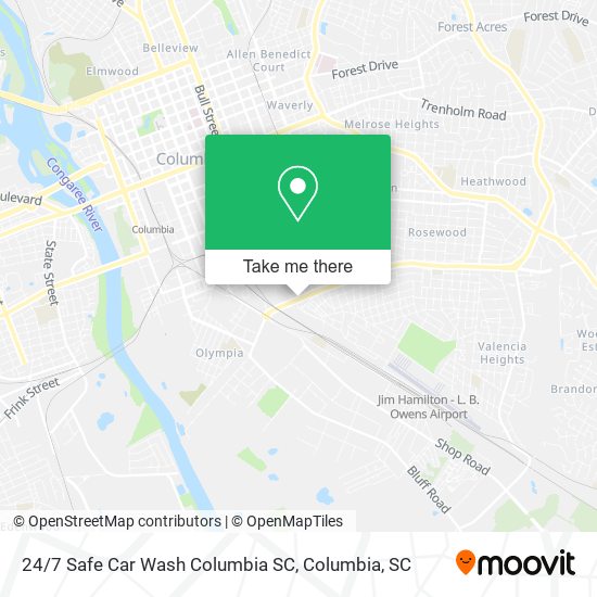 24/7 Safe Car Wash Columbia SC map