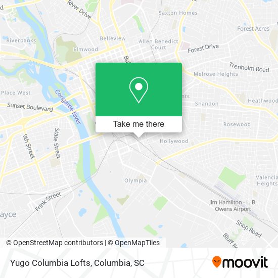 Mapa de Yugo Columbia Lofts