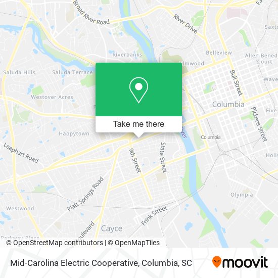 Mid-Carolina Electric Cooperative map