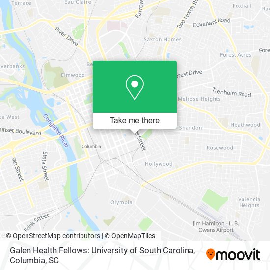 Mapa de Galen Health Fellows: University of South Carolina