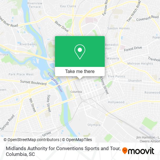 Midlands Authority for Conventions Sports and Tour map