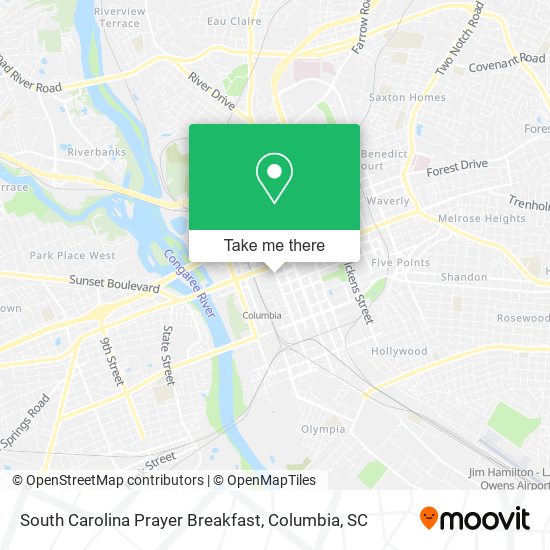 South Carolina Prayer Breakfast map