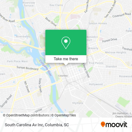 Mapa de South Carolina Av Inc