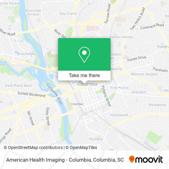 Mapa de American Health Imaging - Columbia