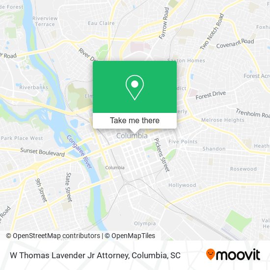 W Thomas Lavender Jr Attorney map