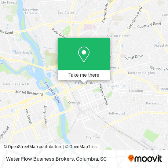 Water Flow Business Brokers map