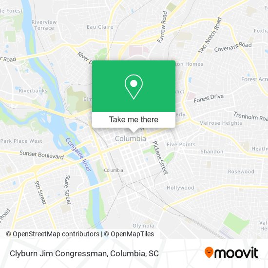 Clyburn Jim Congressman map