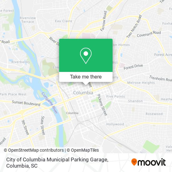 City of Columbia Municipal Parking Garage map