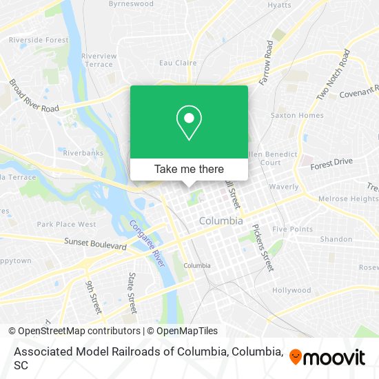 Mapa de Associated Model Railroads of Columbia