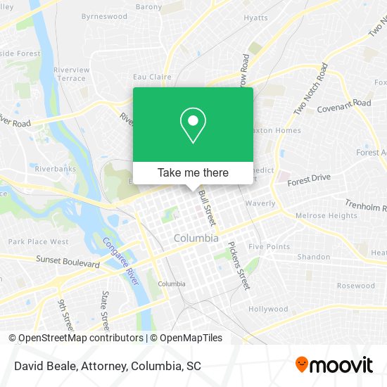 David Beale, Attorney map