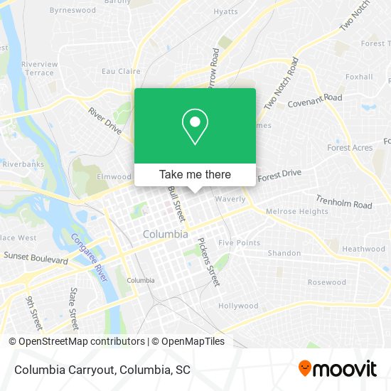 Columbia Carryout map