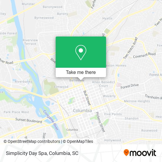 Simplicity Day Spa map