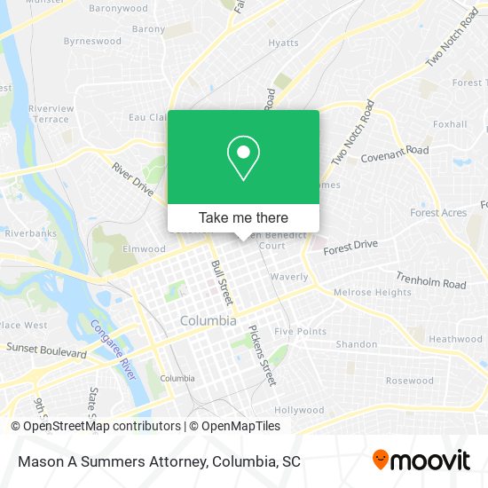 Mason A Summers Attorney map