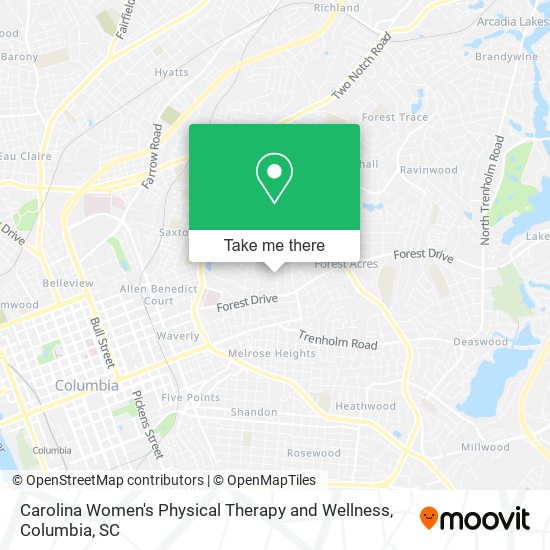 Carolina Women's Physical Therapy and Wellness map