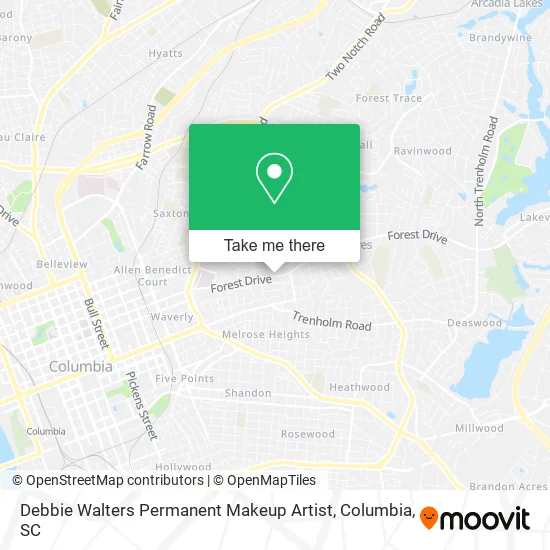 Debbie Walters Permanent Makeup Artist map