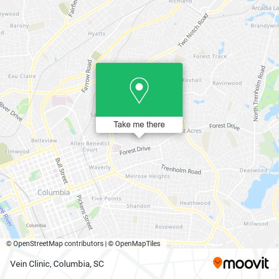 Vein Clinic map