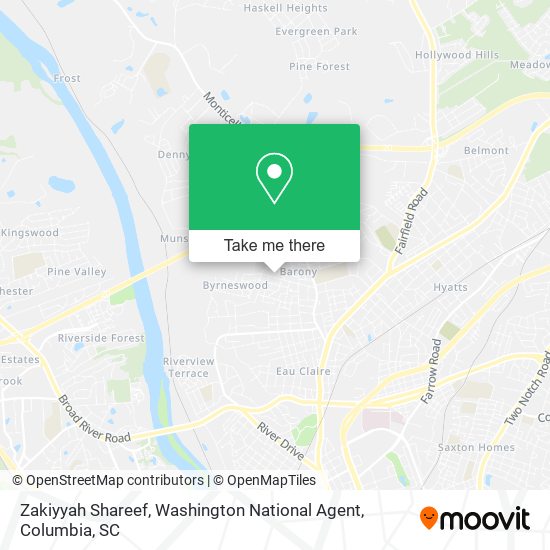 Mapa de Zakiyyah Shareef, Washington National Agent