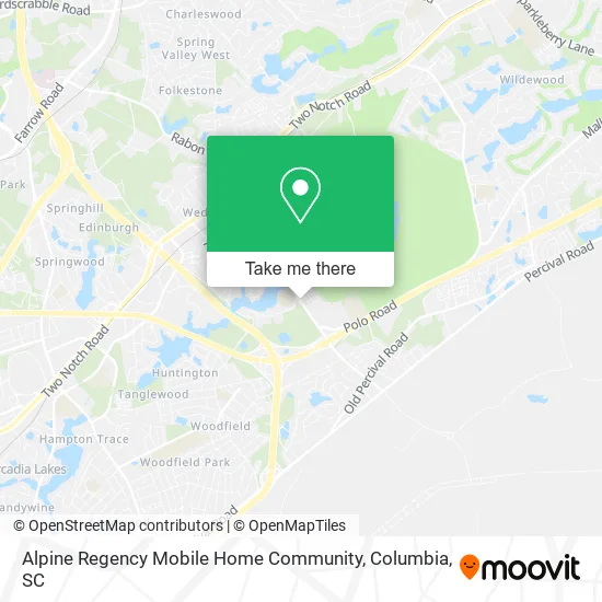 Alpine Regency Mobile Home Community map